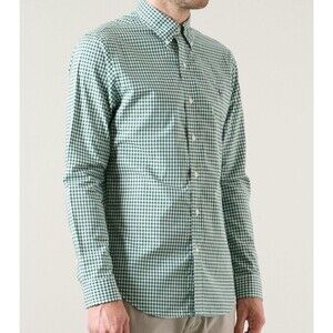 Ralph Lauren Men’s Green Gingham Check Button Up Shirt 4XLT Tall Purple Pony